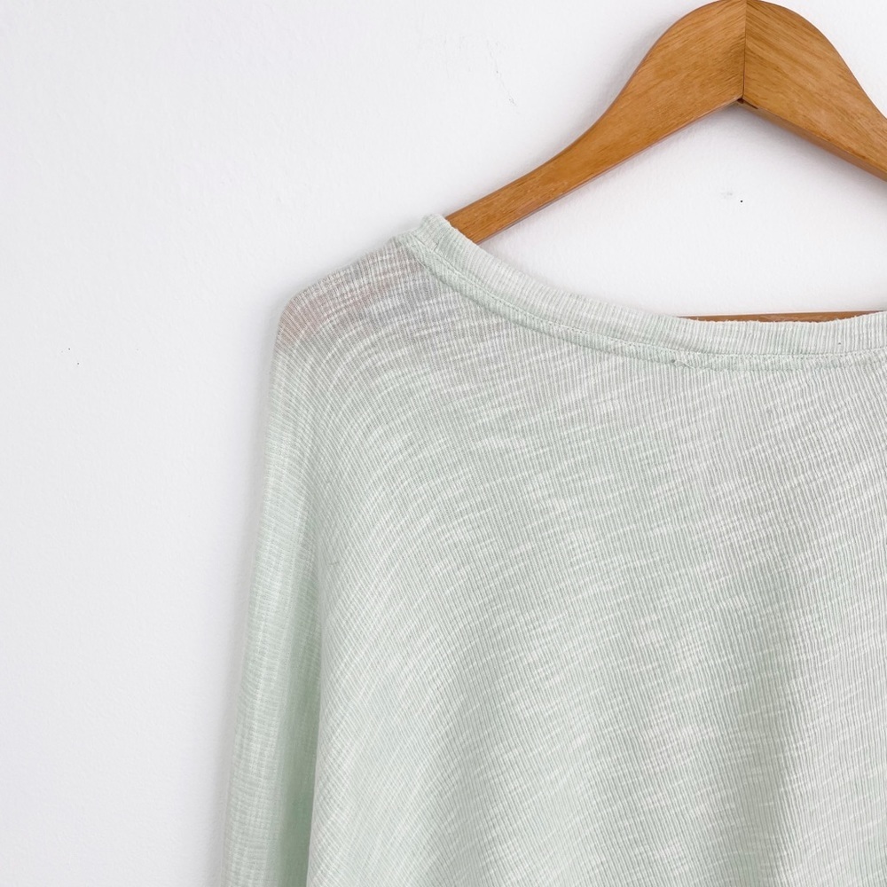 Anthropologie Light Green Asymmetrical Long Sleeve Pullover Top Size Medium - Picture 8 of 12